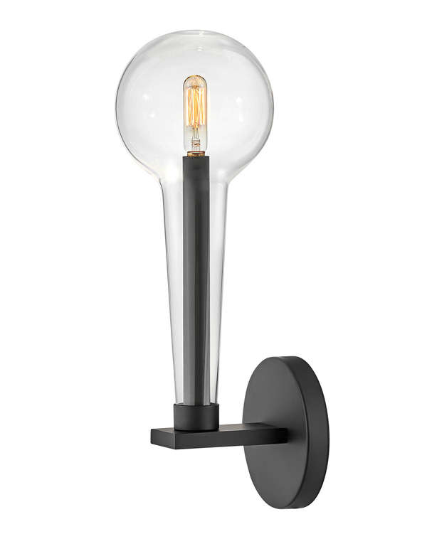 Single Light Sconce, Black