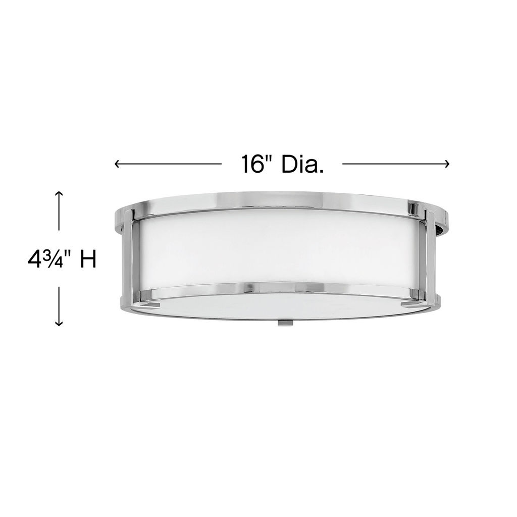 Large Flush Mount, Chrome