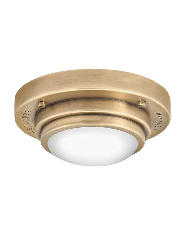 Small Flush Mount Or Sconce, 7" X 2.25", Heritage Brass