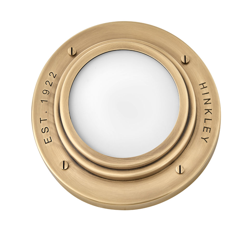 Small Flush Mount Or Sconce, 7" X 2.25", Heritage Brass