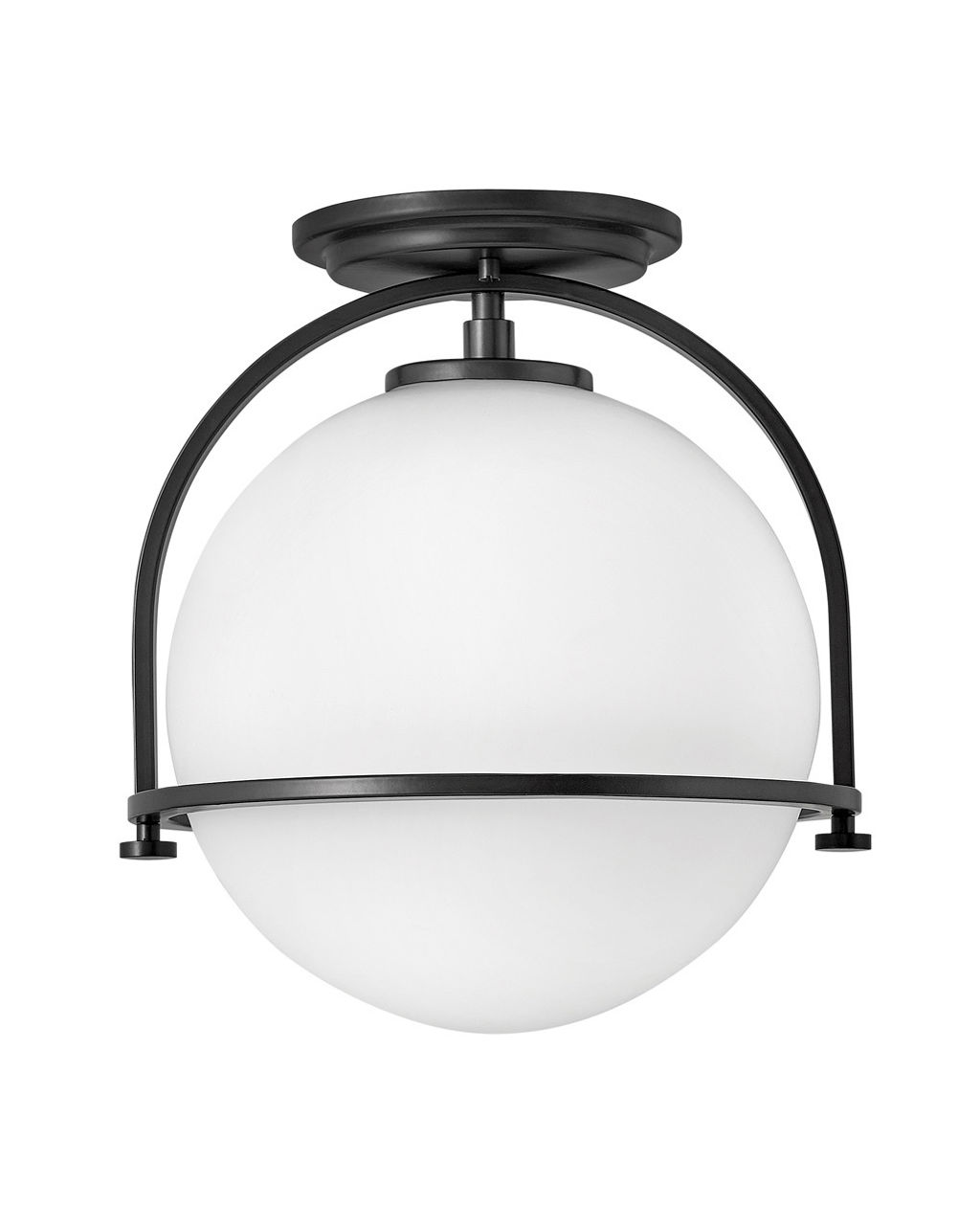 Small Semi-Flush Mount, Black