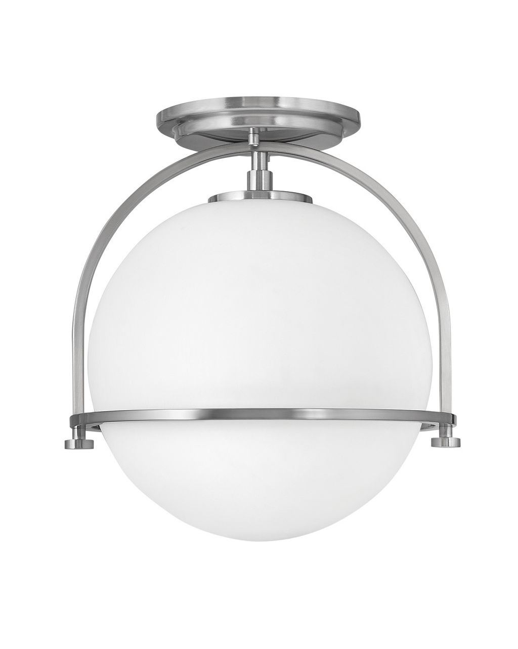 Preview image for Small Semi-Flush Mount, Brushed Nickel