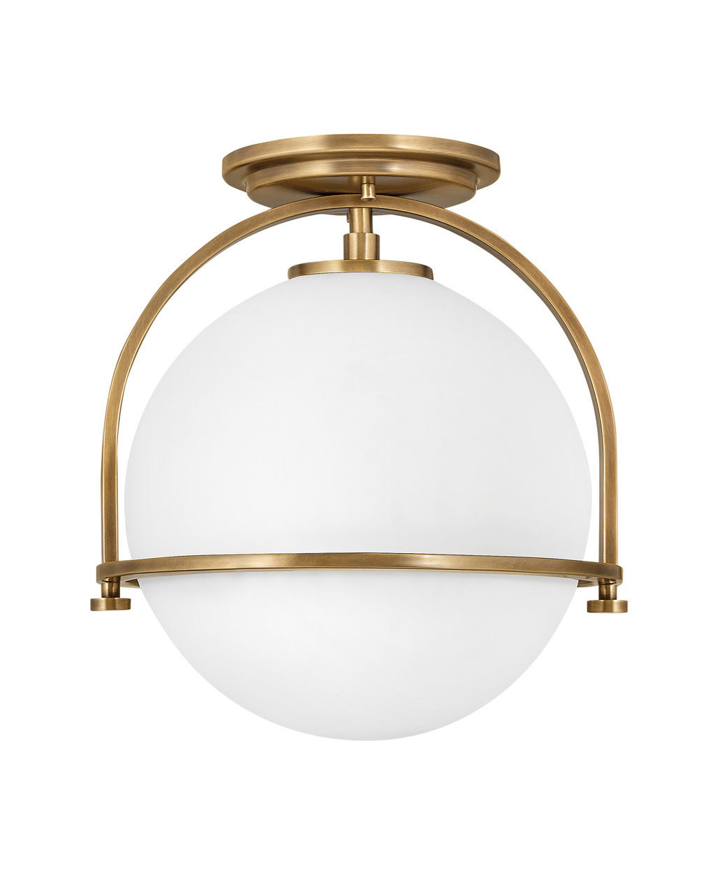 Preview image for Small Semi-Flush Mount, Heritage Brass