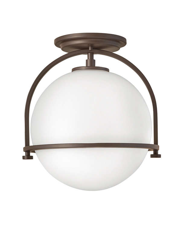 Small Semi-Flush Mount, Buckeye Bronze