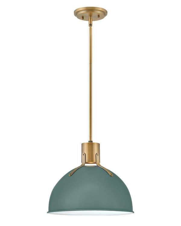Small Pendant, 14" X 12.25", Sage Green