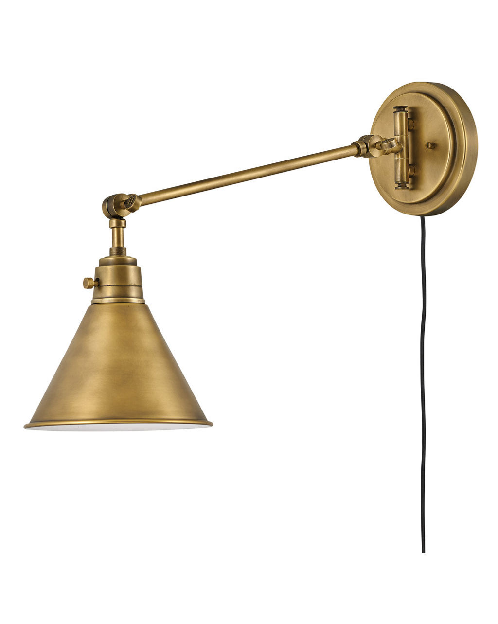 Small Single Light Sconce, Heritage Brass