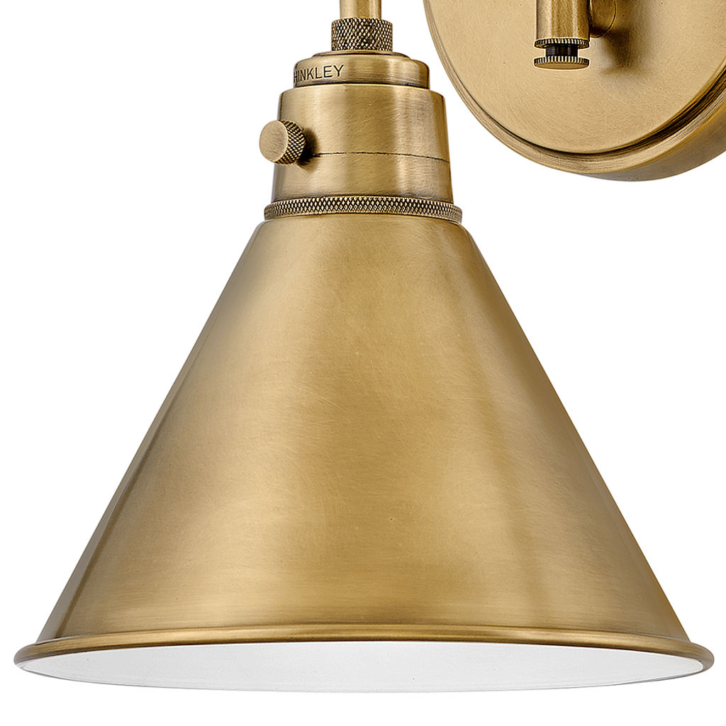 Small Single Light Sconce, Heritage Brass