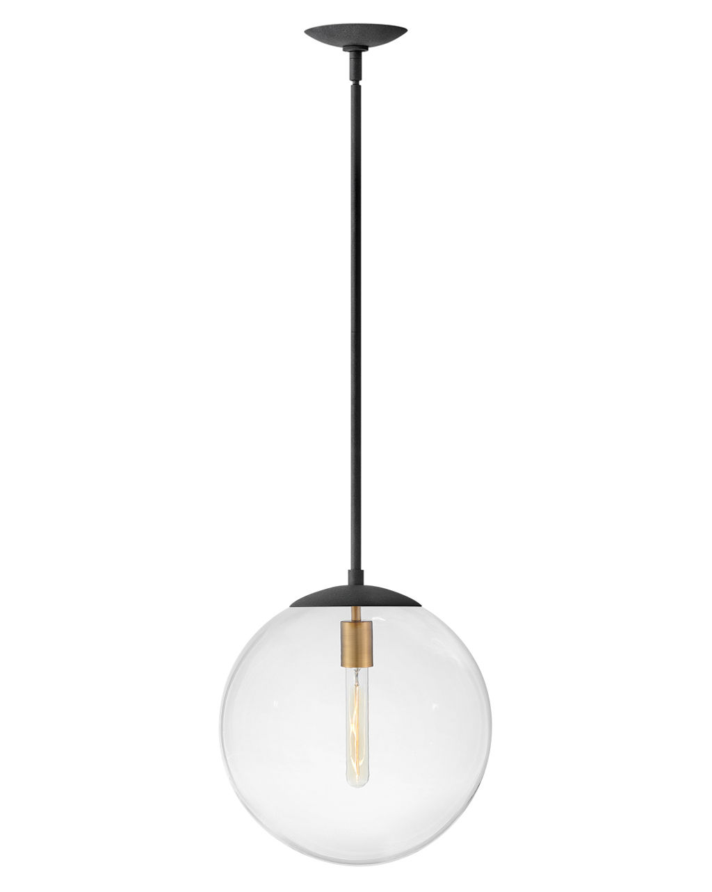Preview image for Medium Orb Pendant, 13.5" X 14.25", Aged Zinc