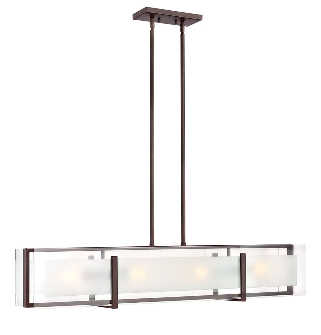 Four Light Linear, Oil Rubbed Bronze