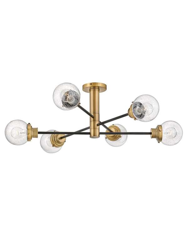 Extra Large Semi-Flush Mount, Black