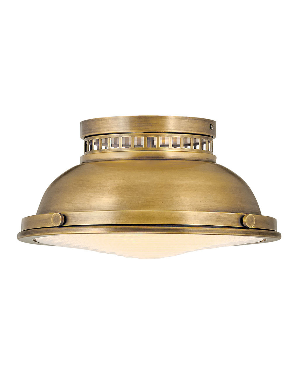 Preview image for Medium Flush Mount, 12.75" X 6.75", Heritage Brass