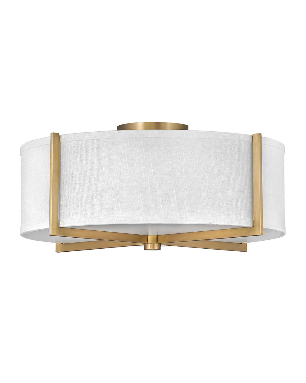 Medium Semi-Flush Mount, Heritage Brass