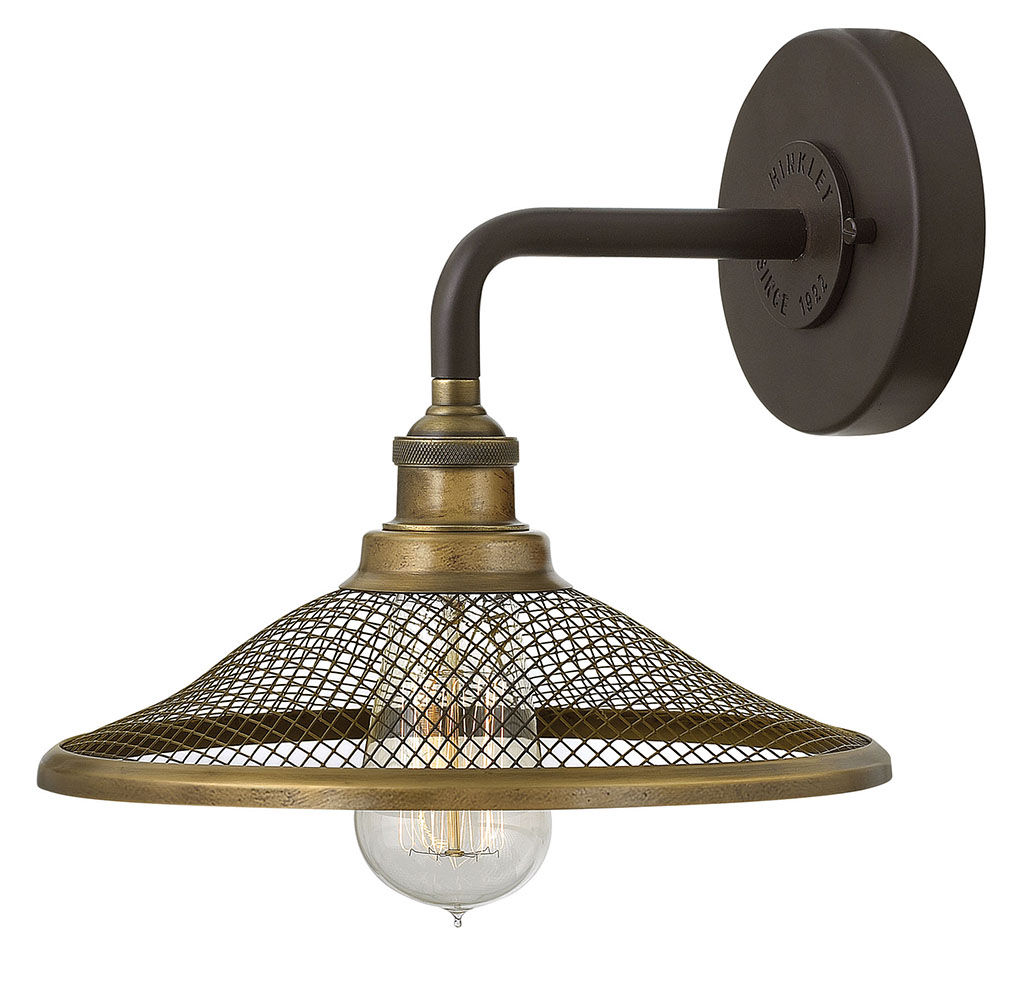Single Light Sconce, 10" X 8.5", Buckeye Bronze