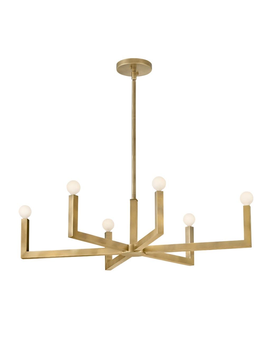 Six Light Linear, Heritage Brass