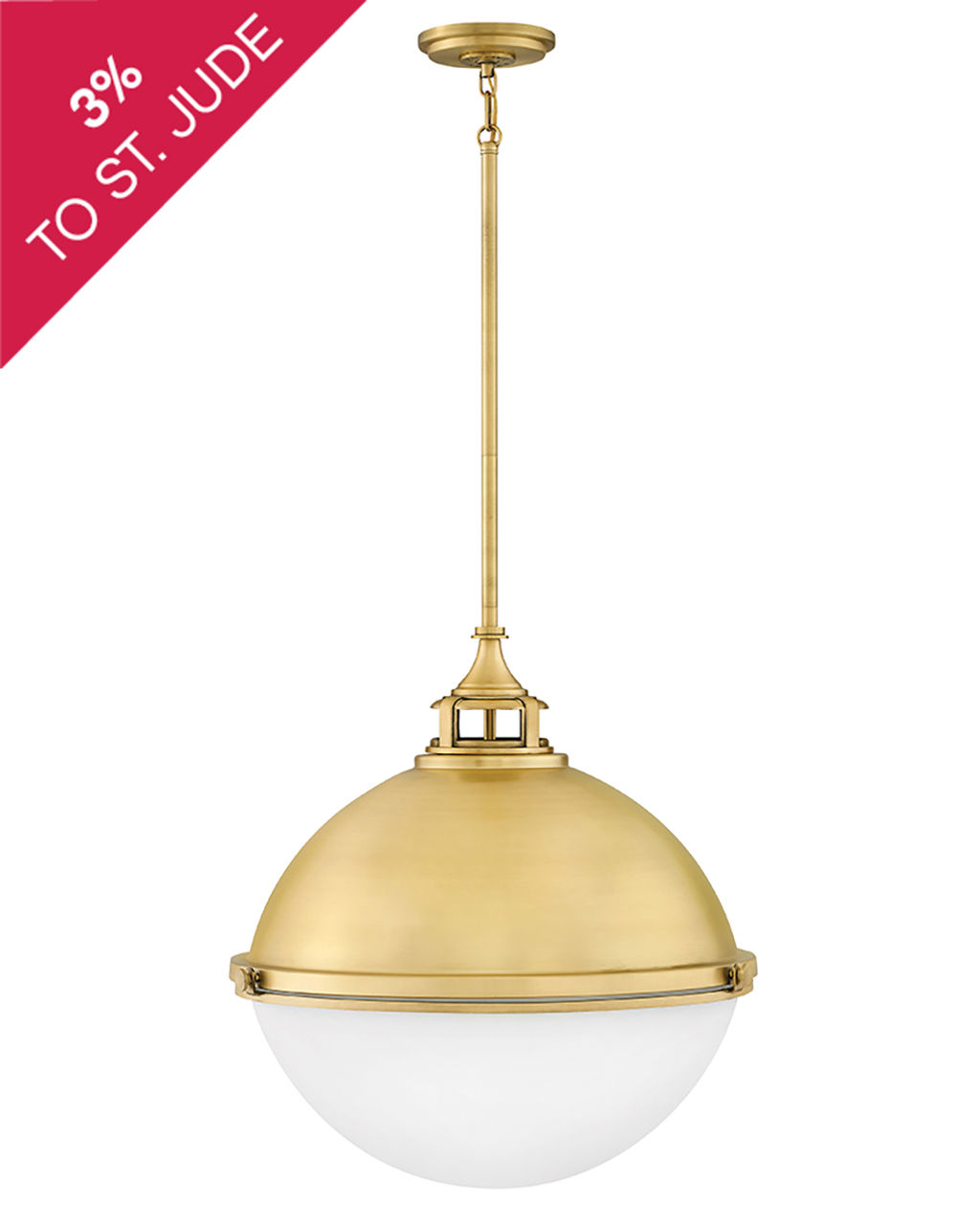 Large Orb, 22" X 23", Satin Brass