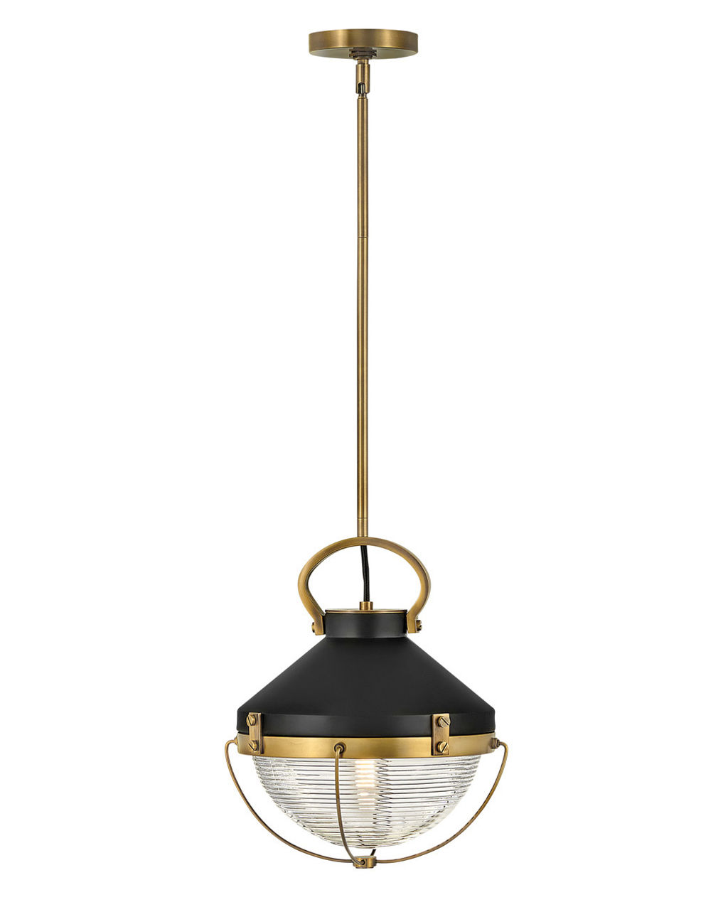 Small Pendant, 12" X 15.25", Heritage Brass