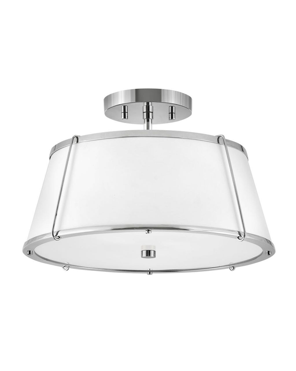 Preview image for Medium Semi-Flush Mount, 15" X 9.25", Polished Nickel