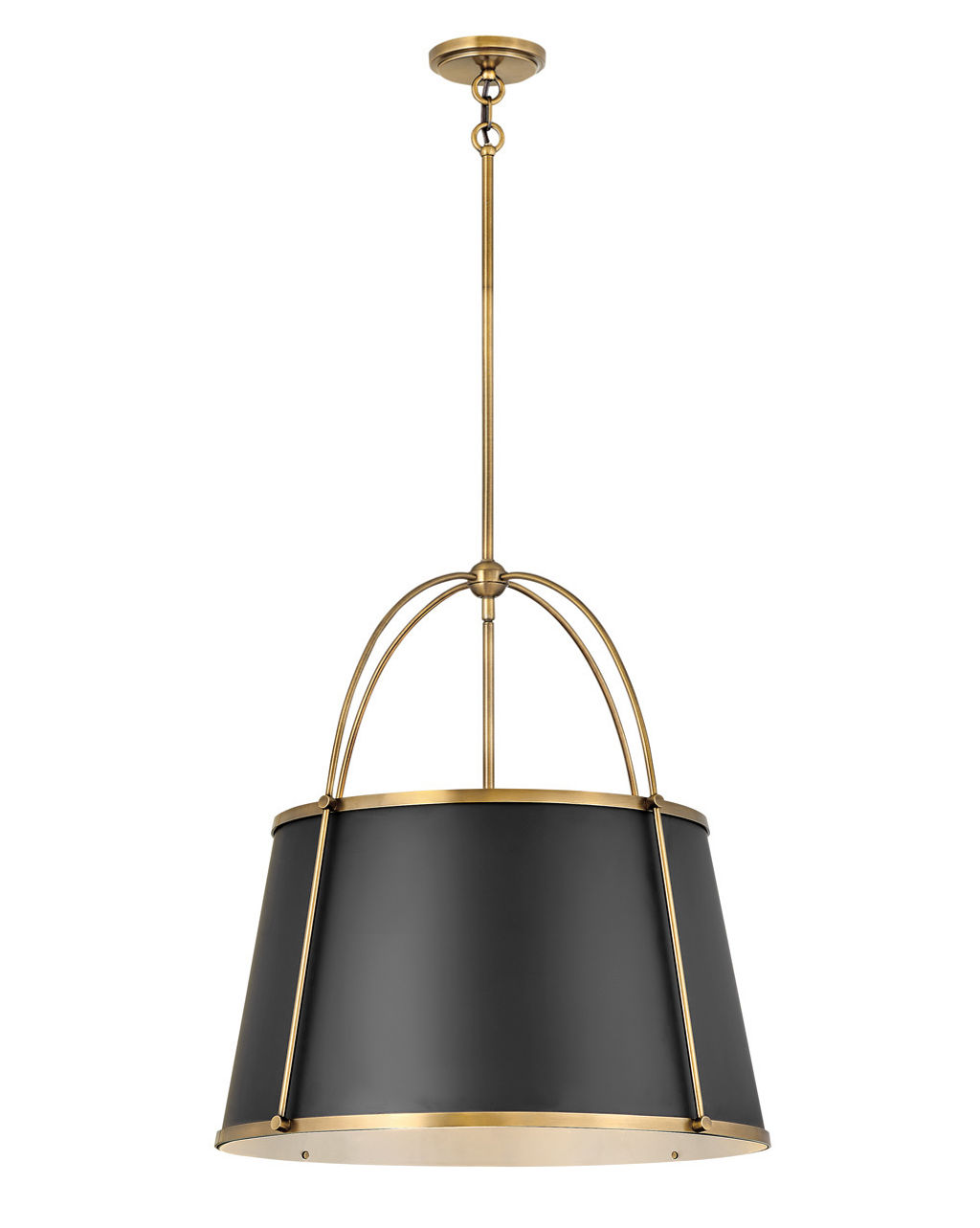 Large Pendant, 24.5" X 25.25", Warm Brass