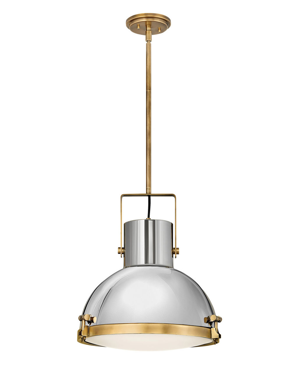 Large Pendant, 18" X 19", Heritage Brass, Steel