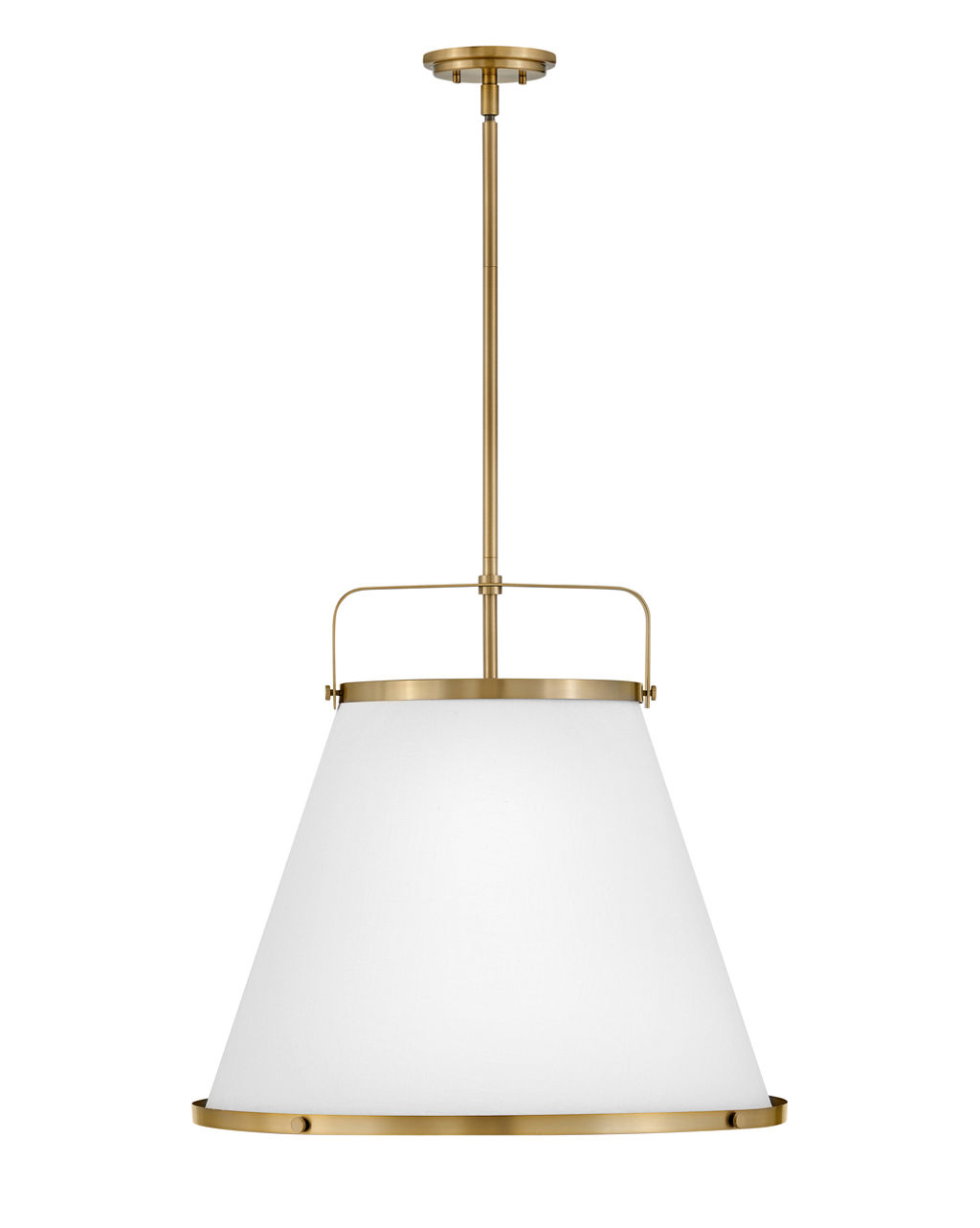 Large Pendant, 24.5" X 23", Lacquered Brass