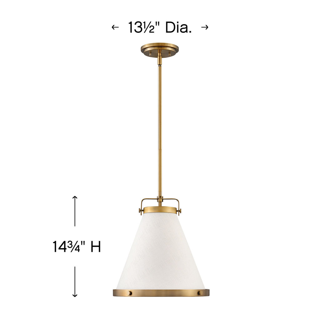 Small Pendant, Lacquered Brass