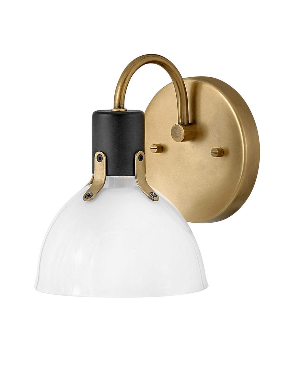 Single Light Vanity, 6" X 7.75", Heritage Brass