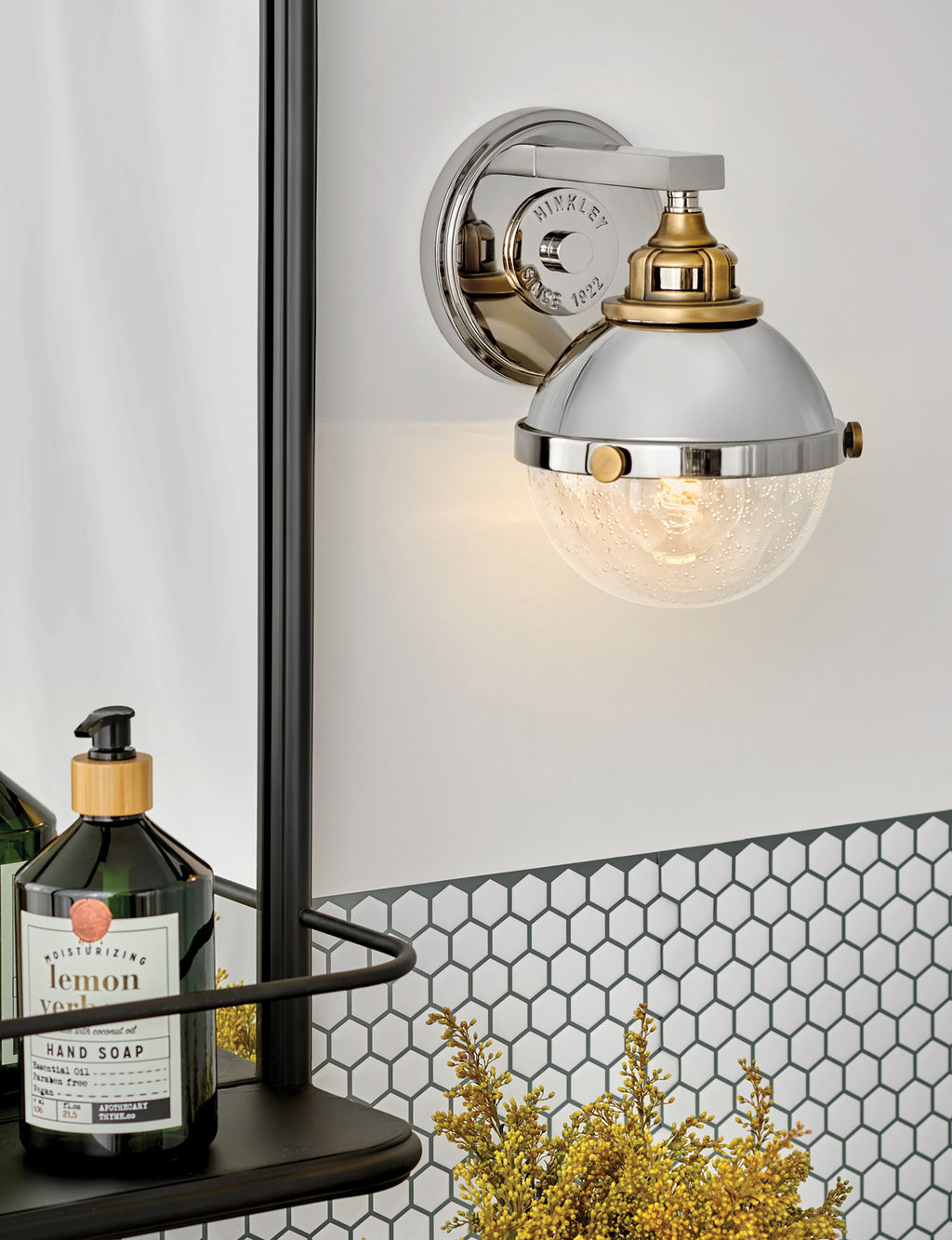 Single Light Vanity, 6.25" X 8.5", Polished Nickel
