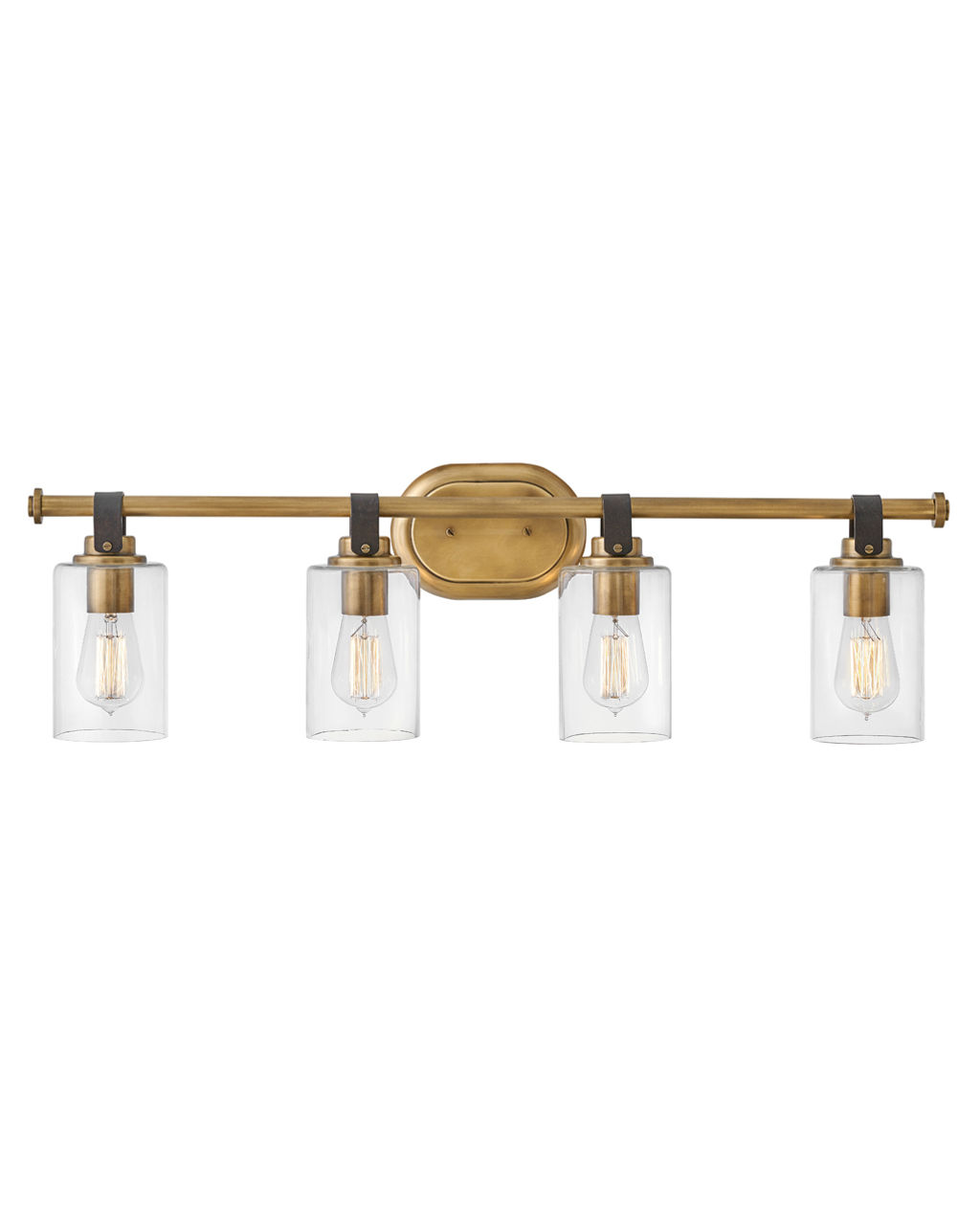 Four Light Vanity, 32" X 9.5", Heritage Brass