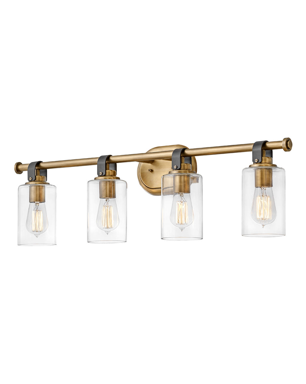 Four Light Vanity, 32" X 9.5", Heritage Brass