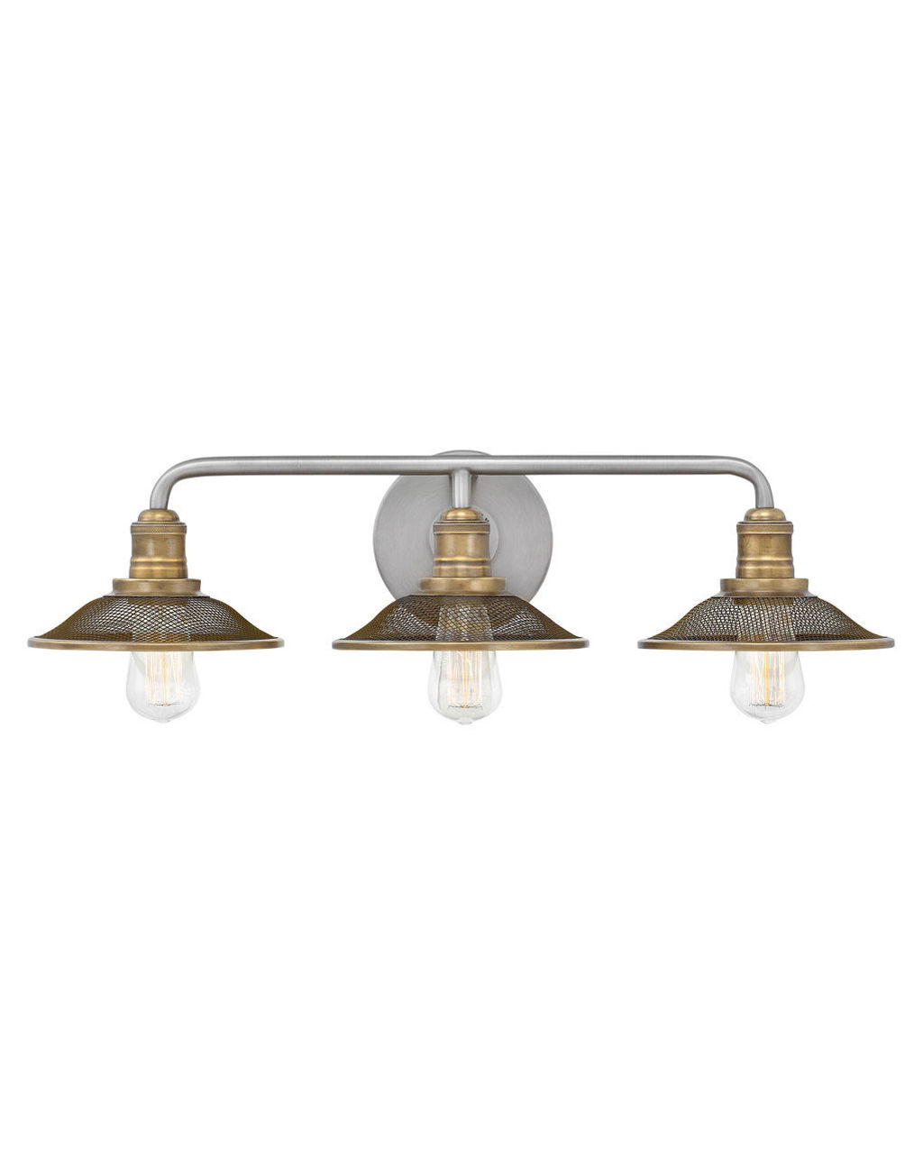 Three Light Vanity, 27" X 8.75", Antique Nickel