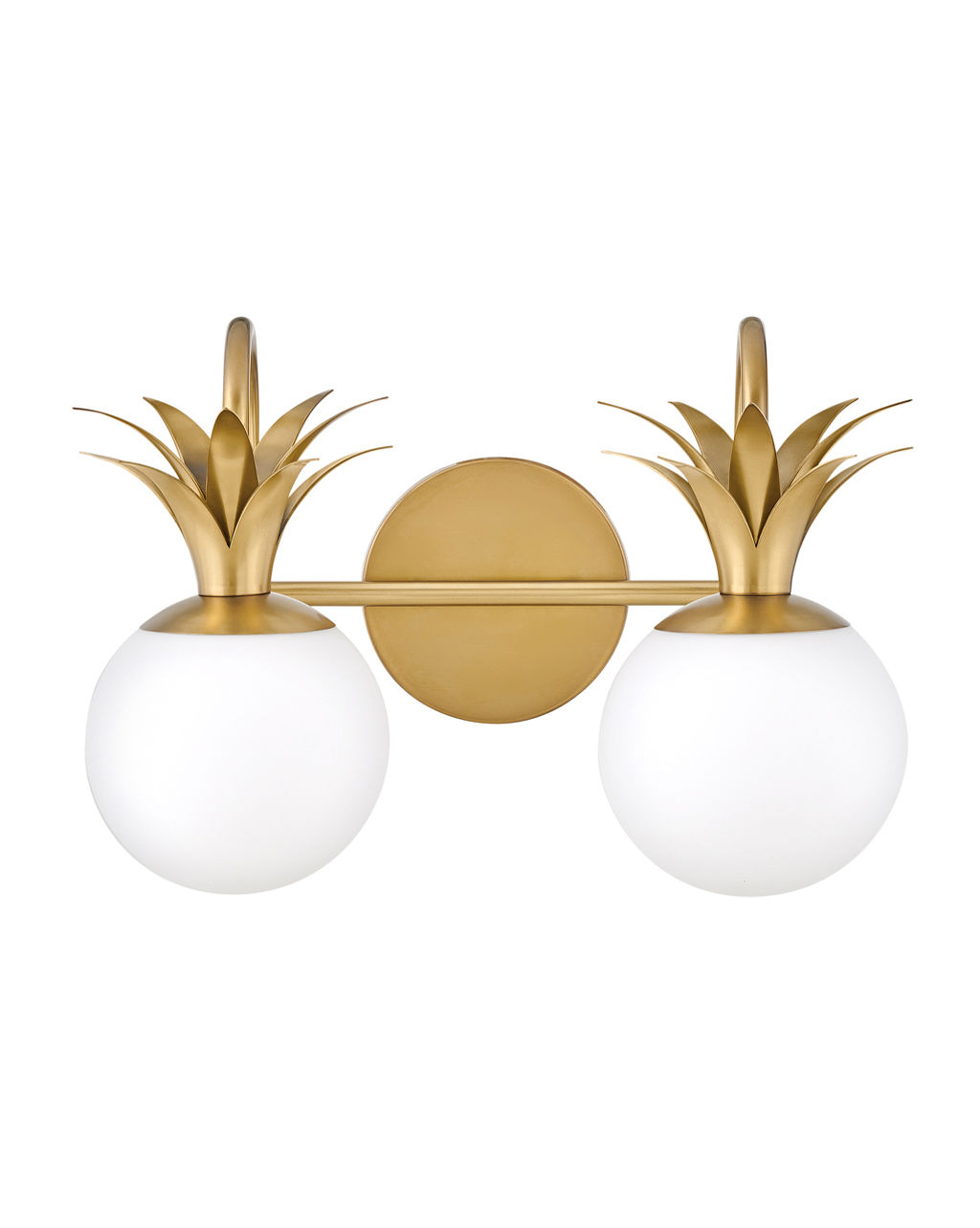 Two Light Vanity, 14.75" X 10.5", Heritage Brass