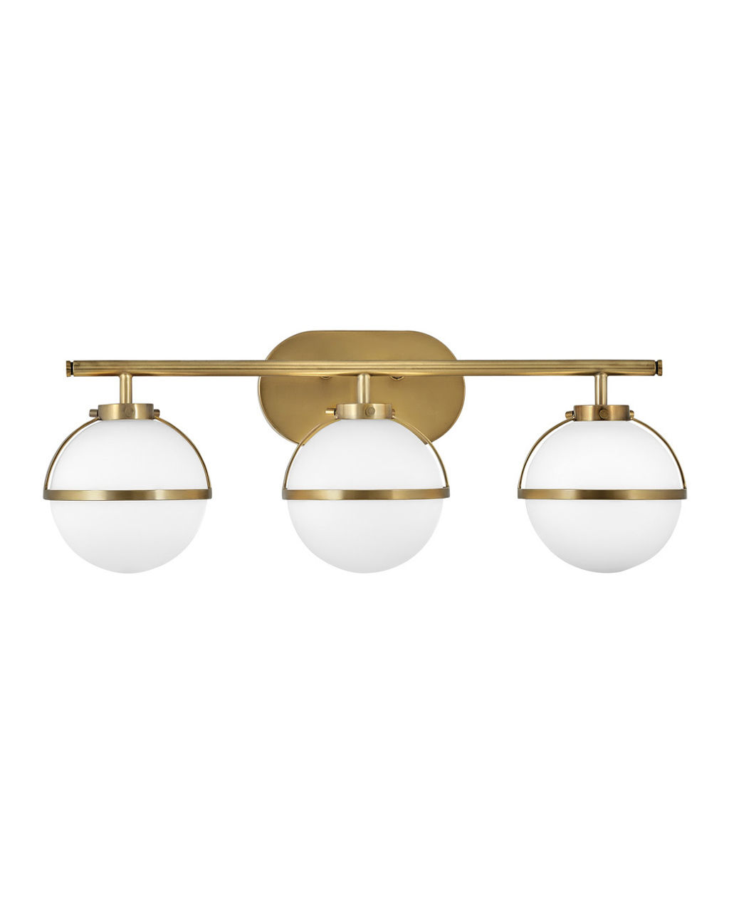 Three Light Vanity, 24" X 9.25", Heritage Brass