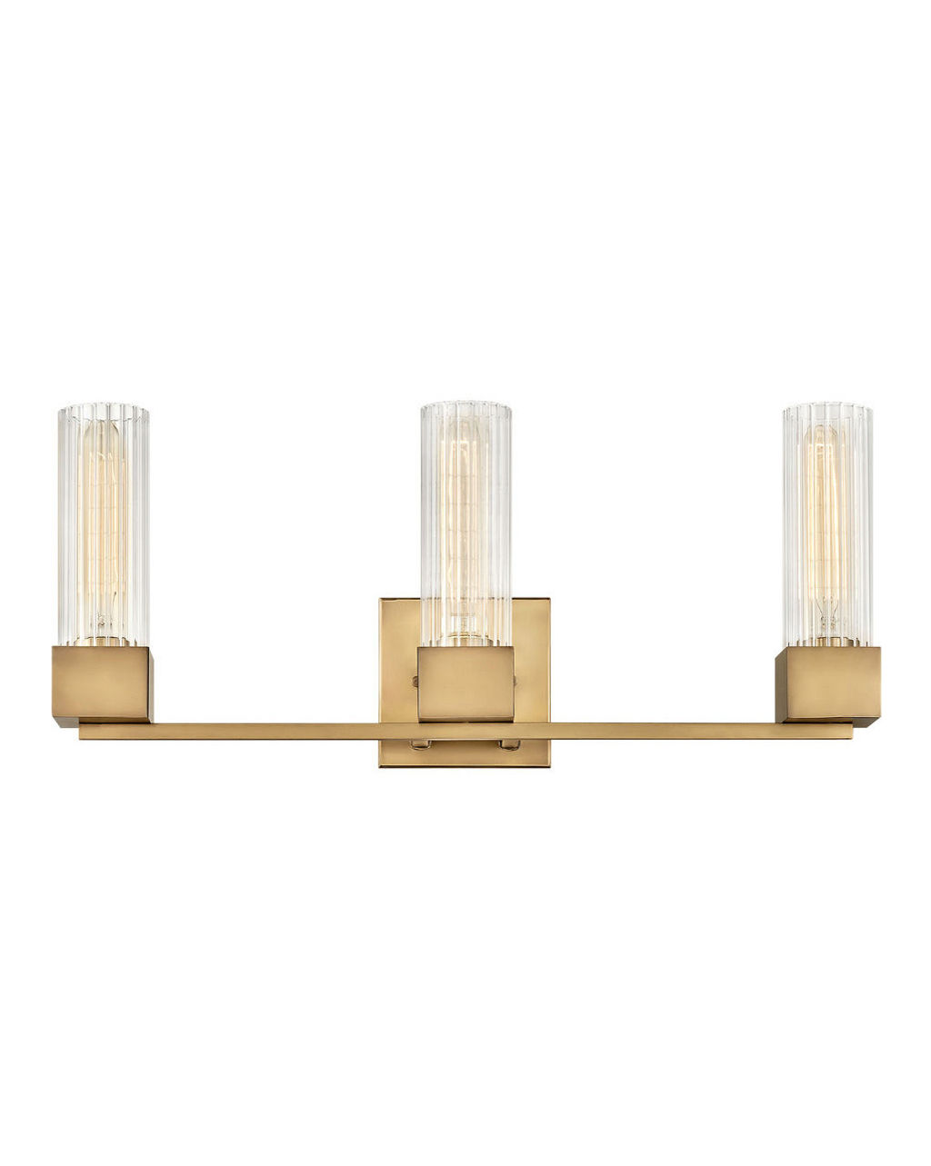 Three Light Vanity, 23" X 10", Heritage Brass