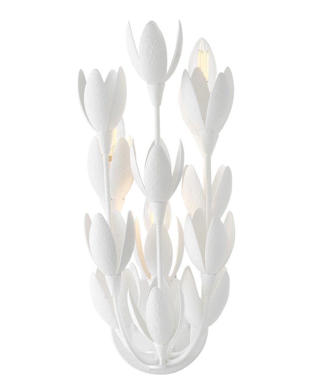 Flora Large Sconce, Textured Plaster
