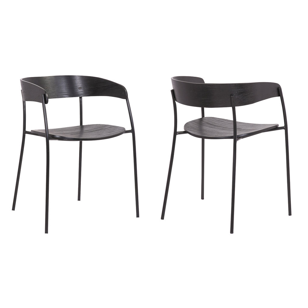 Preview image for Perry Wood And Metal Modern Dining Room Chairs Set Of 2