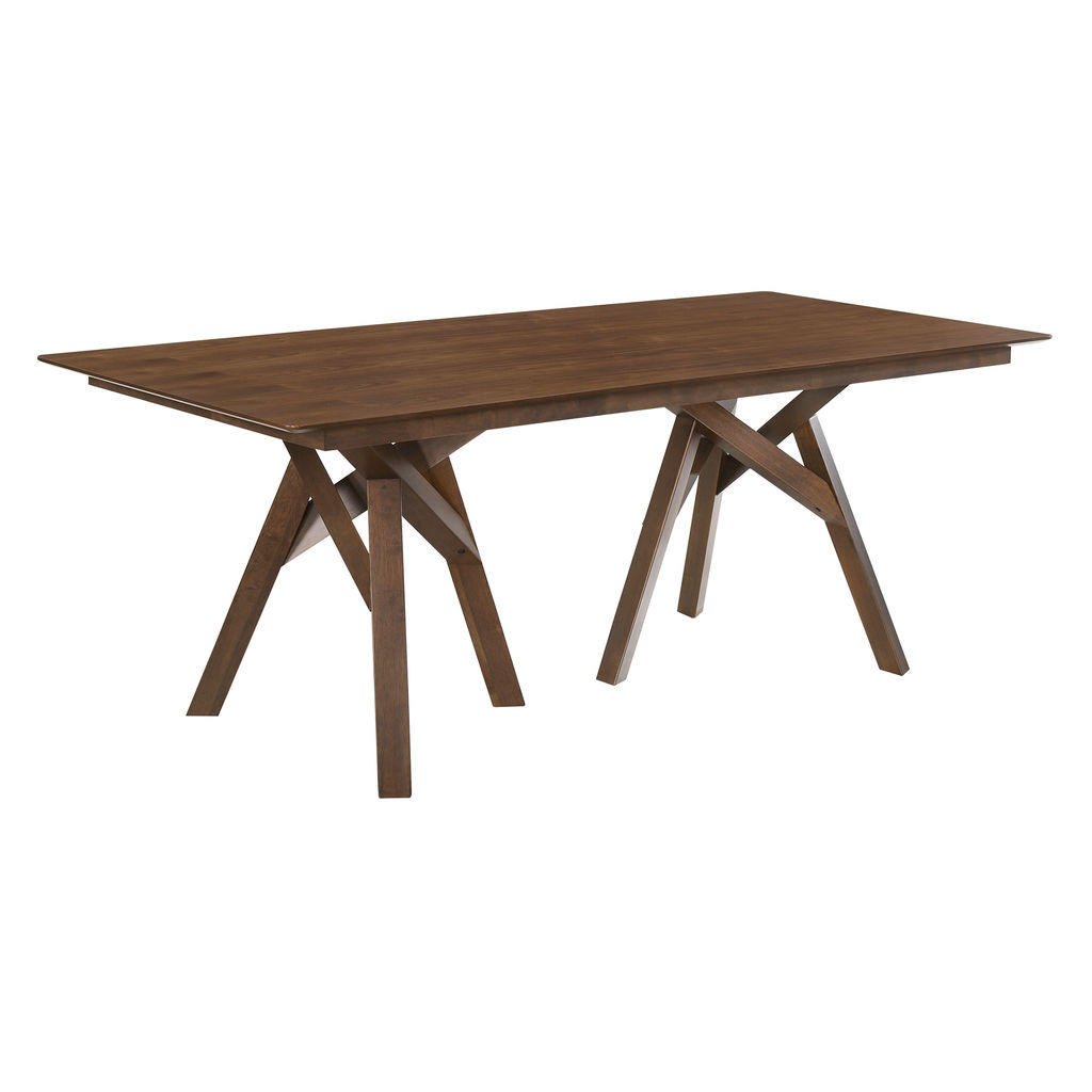 Preview image for Cortina 79" Mid-Century Modern Walnut Wood Dining Table With Walnut Legs