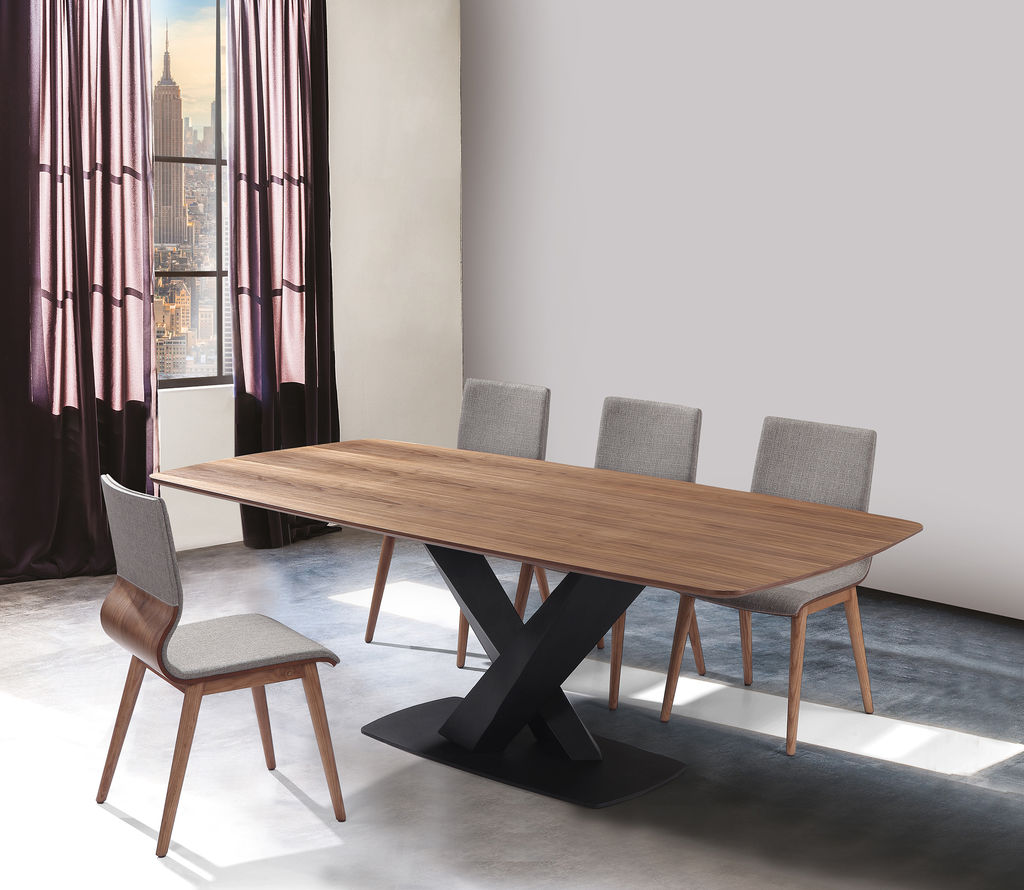 Preview image for Mid-Century Walnut Wood 5 Piece Dining Set