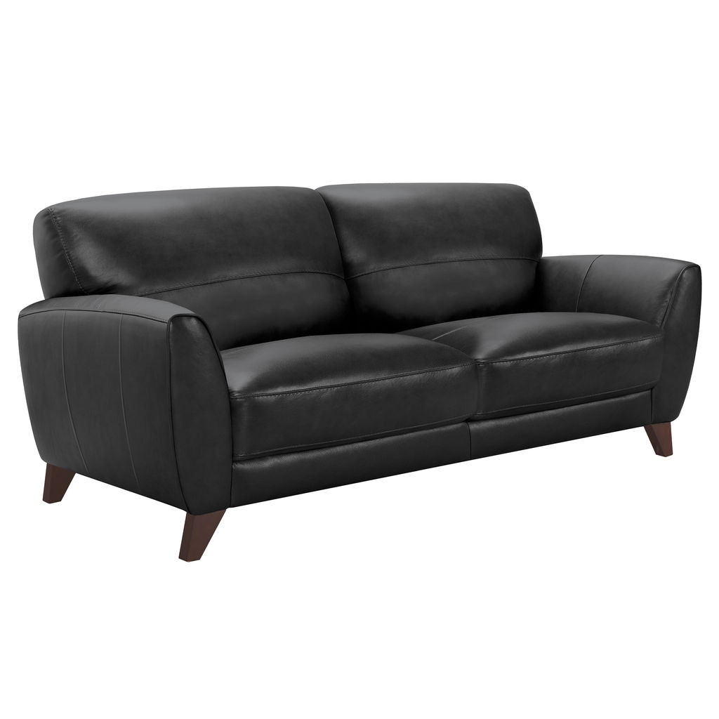 Living Room  Sofa, Genuine Black Leather