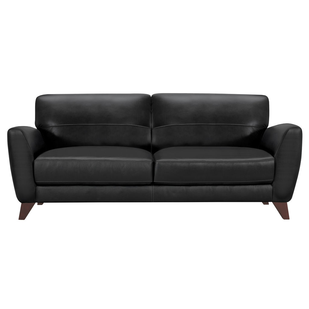 Living Room  Sofa, Genuine Black Leather