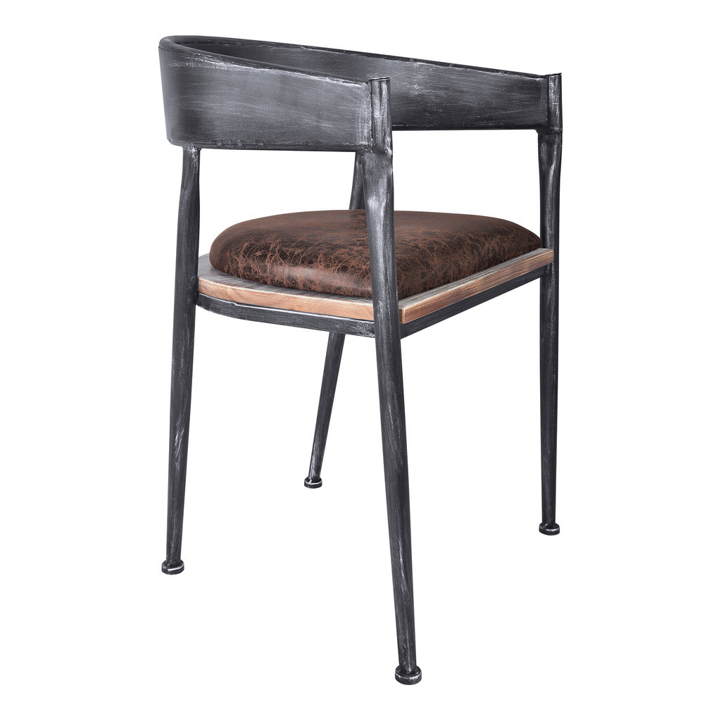 Preview image for Macey Modern Dining Chair In Industrial Gray And Brown Fabric With Pine Wood - Set Of 2