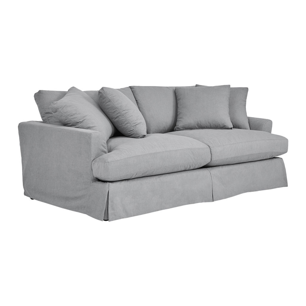 Ciara 93" Upholstered Sofa In Slate Gray