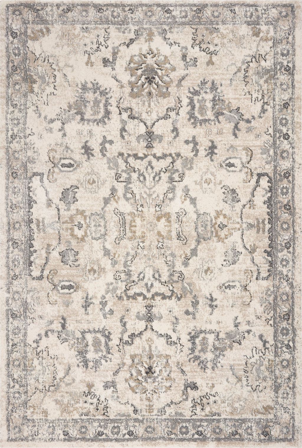 Hue 4707 Ivory Farrah Area Rug, 2'2" X 7'6" Runner