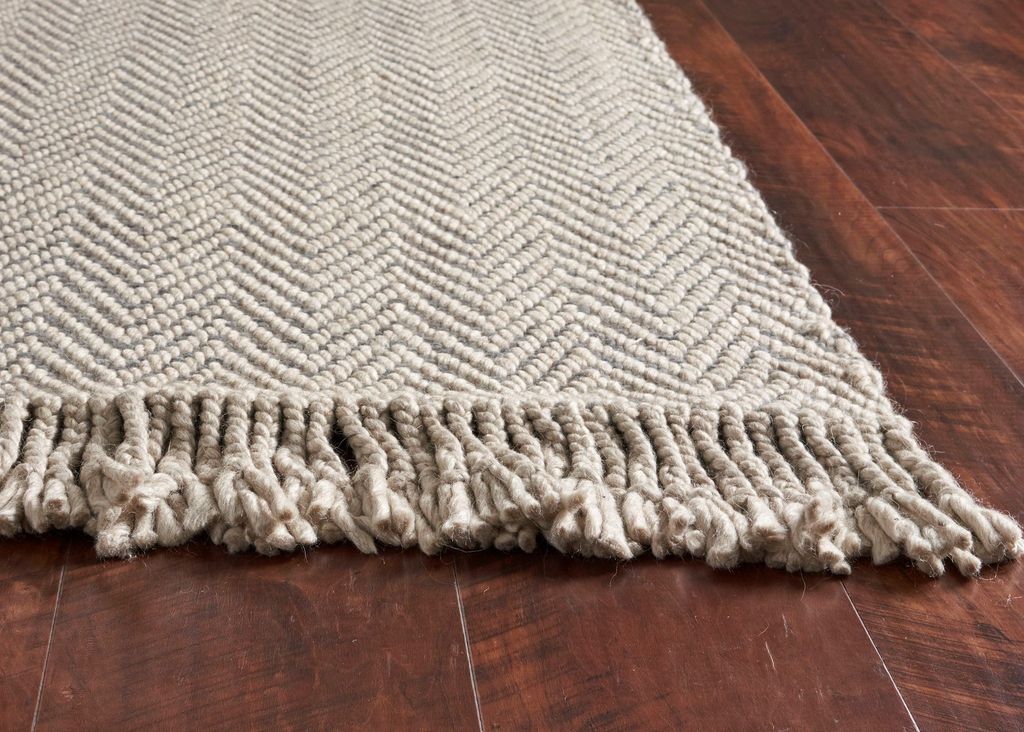 Maui 1343 Oatmeal Herringbone Area Rug, 7'9" X 9'9"