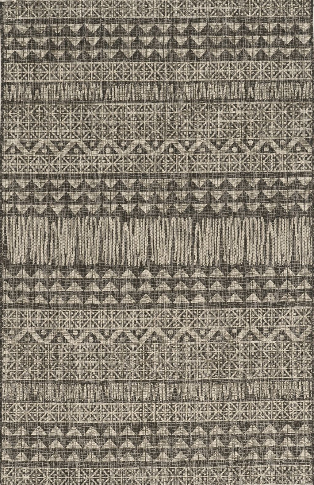 Provo 5761 Charcoal Tribe Area Rug, 7'10" X 10'10"