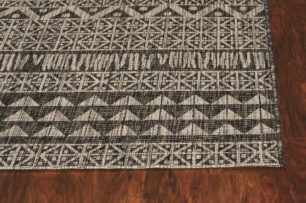 Provo 5761 Charcoal Tribe Area Rug, 7'10" X 10'10"