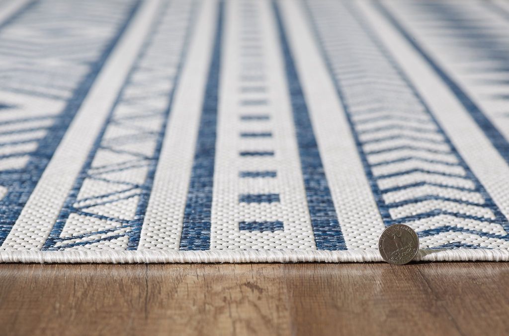 Provo 5776 Ivory/Blue Natura Area Rug, 7'10" X 10'10"