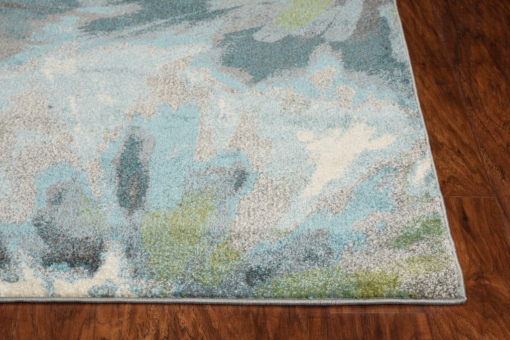 Stella 6264 Teal Splash Area Rug, 9'10" X 13'2"