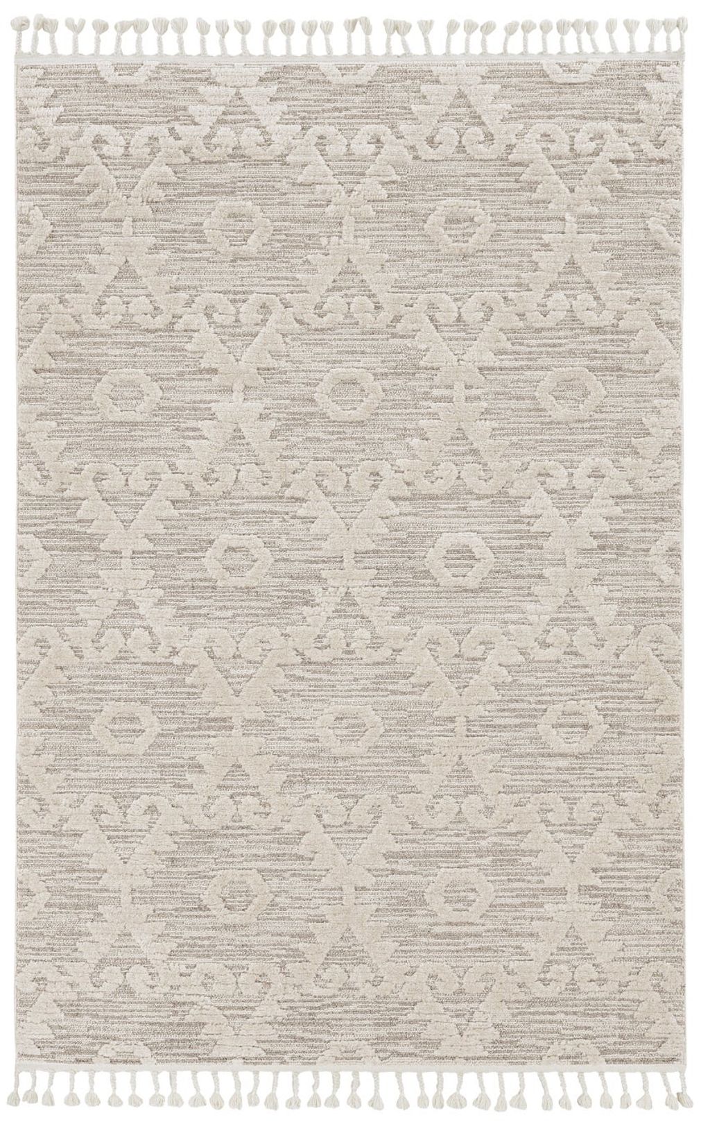 Willow 1103 Ivory Beige Boho Area Rug, 12' X 15'
