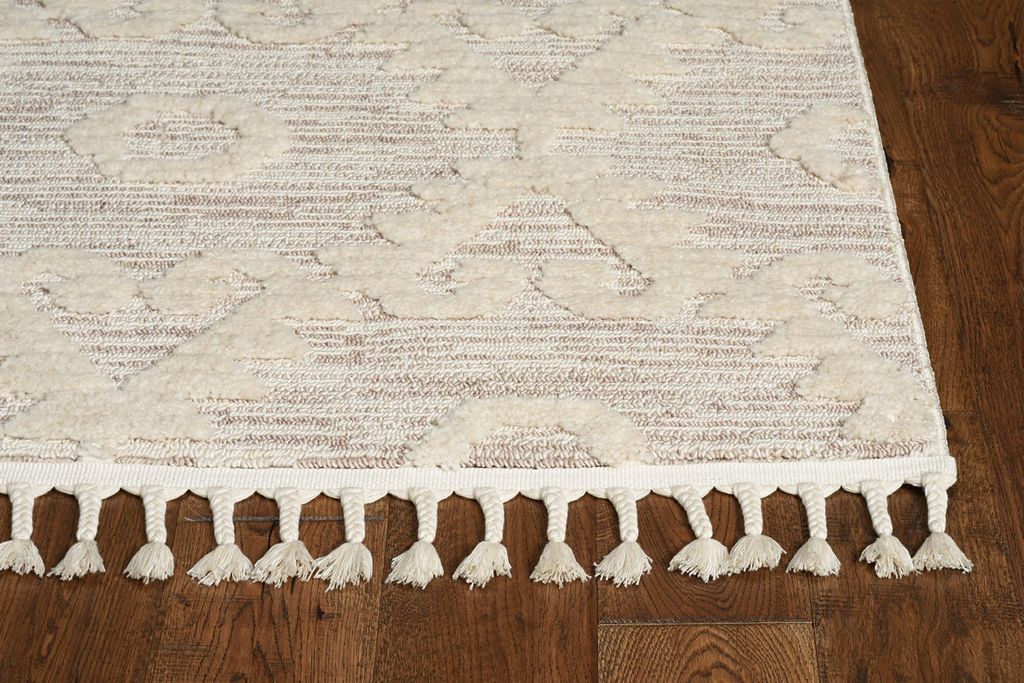 Willow 1103 Ivory Beige Boho Area Rug, 7'10" X 10'10"