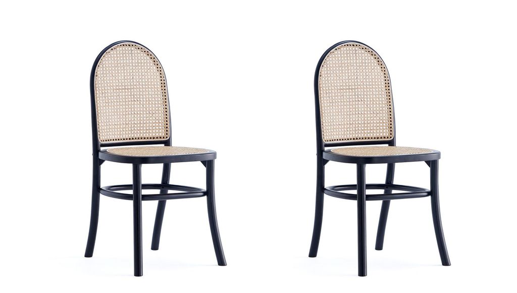 Preview image for Paragon Dining Chair 2.0 In Black And Cane - Set Of 2